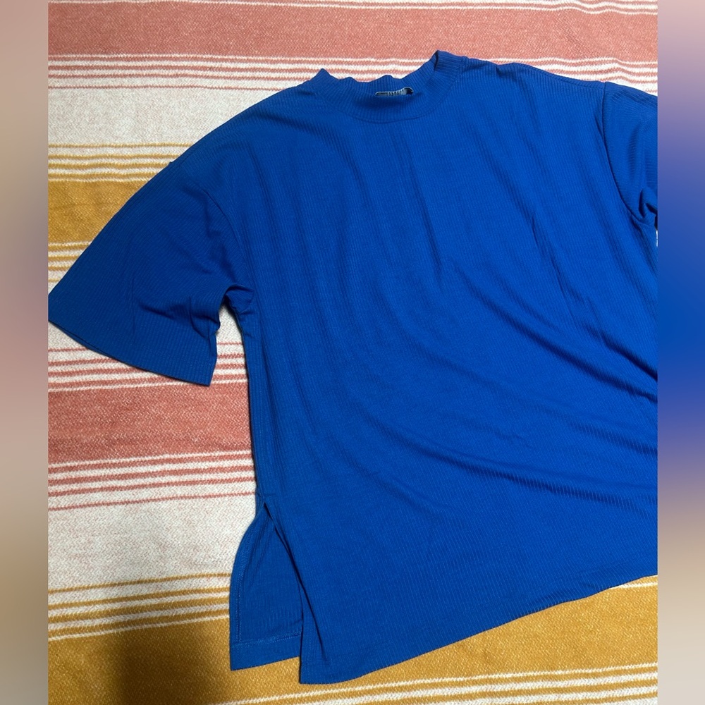 Dressed in Lala Lex Ribbed Playsuit in Royal Blue size SMALL - Picture 5 of 9